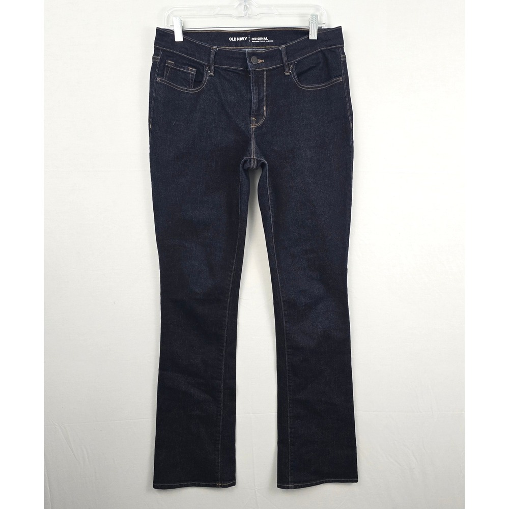 Old Navy Boot Cut Mid-Rise Dark Wash Women‎ Jeans Blue 8 Long